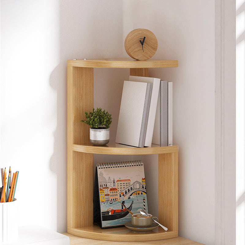 Modern Style Bookcase in Brown Color Wood Bookshelf for Office