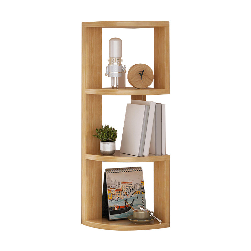 Modern Style Bookcase in Brown Color Wood Bookshelf for Office