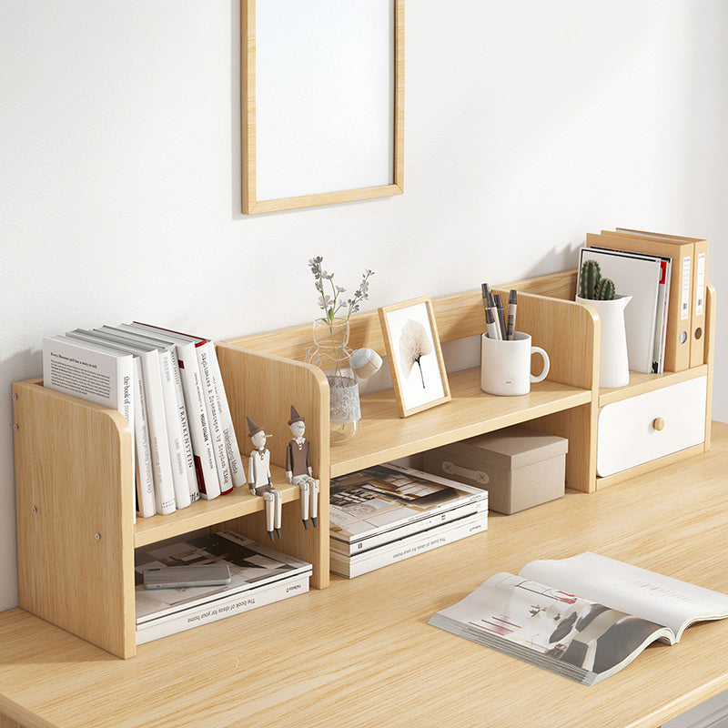 Modern Style Bookcase in Brown Color Wood Bookshelf for Office