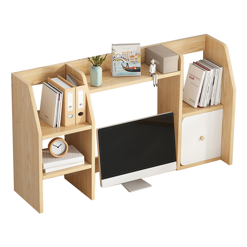 Modern Style Bookcase in Brown Color Wood Bookshelf for Office