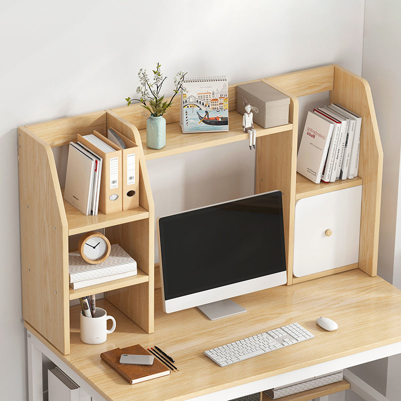 Modern Style Bookcase in Brown Color Wood Bookshelf for Office