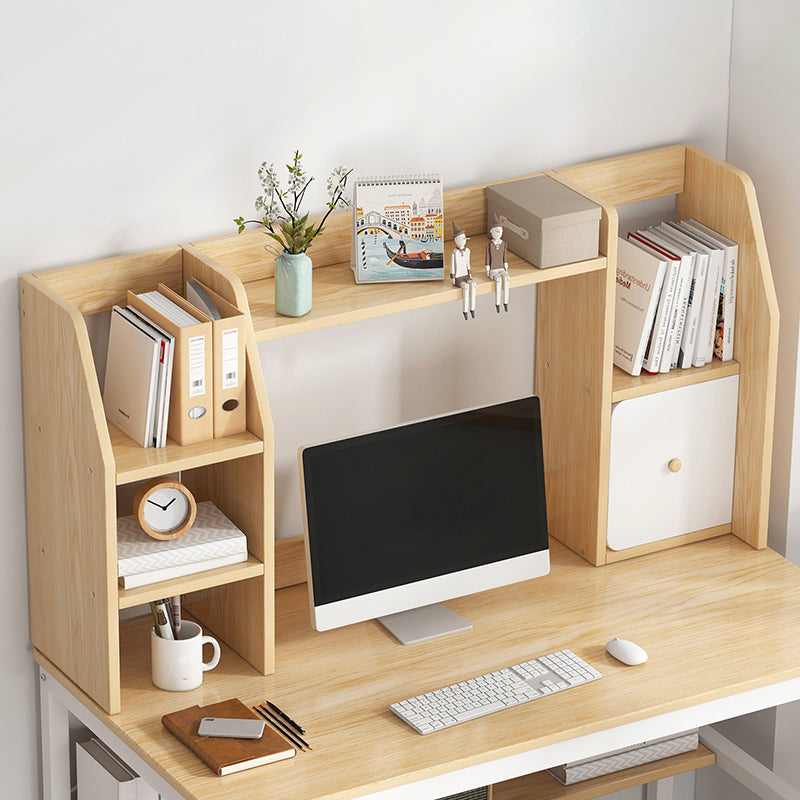 Modern Style Bookcase in Brown Color Wood Bookshelf for Office