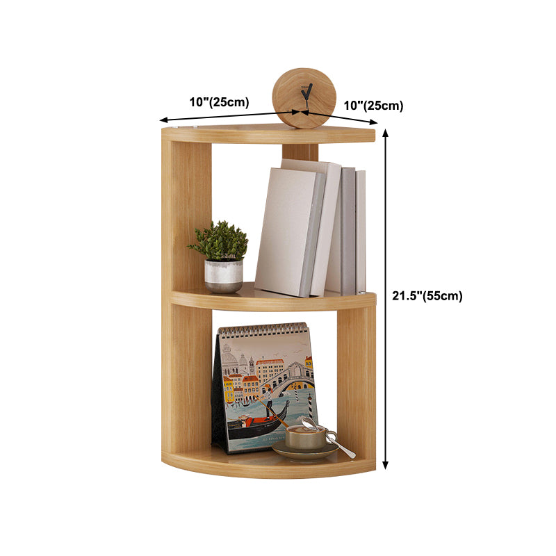 Modern Style Bookcase in Brown Color Wood Bookshelf for Office