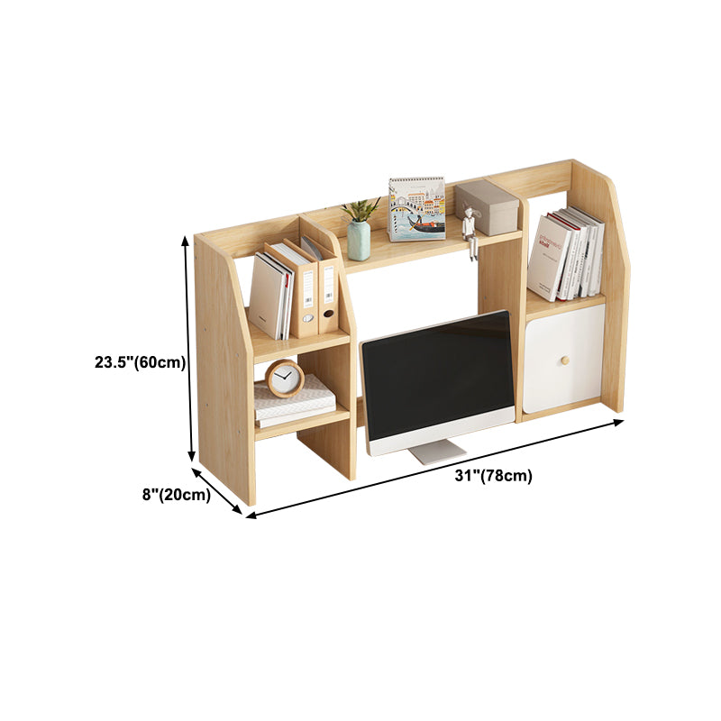 Modern Style Bookcase in Brown Color Wood Bookshelf for Office