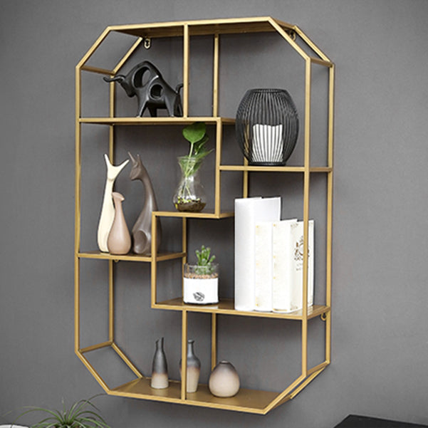 Metal Bookcase Industrial Floating Shelf Bookcase for Office