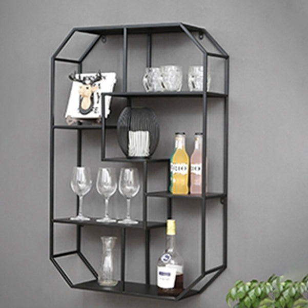 Metal Bookcase Industrial Floating Shelf Bookcase for Office