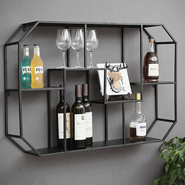 Metal Bookcase Industrial Floating Shelf Bookcase for Office