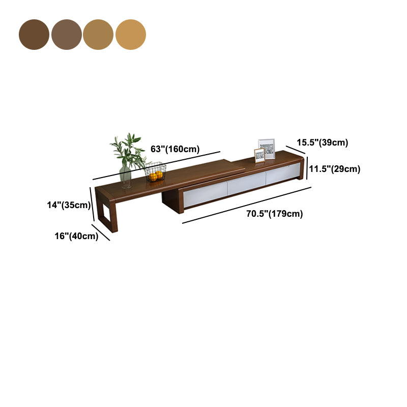 Solid Wood 71 - Inch TV Stand , Nordic TV Stand Console for TVs with 3 Drawers Included