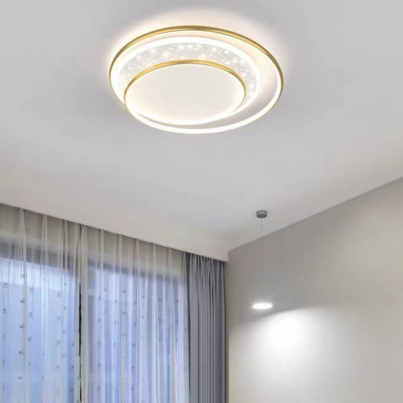 Ring Flush Light Fixtures Modern Style Metal 1 Light Flush Mount Lighting