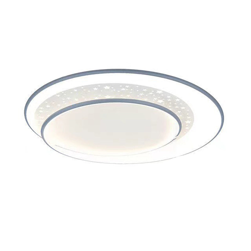 Ring Flush Light Fixtures Modern Style Metal 1 Light Flush Mount Lighting