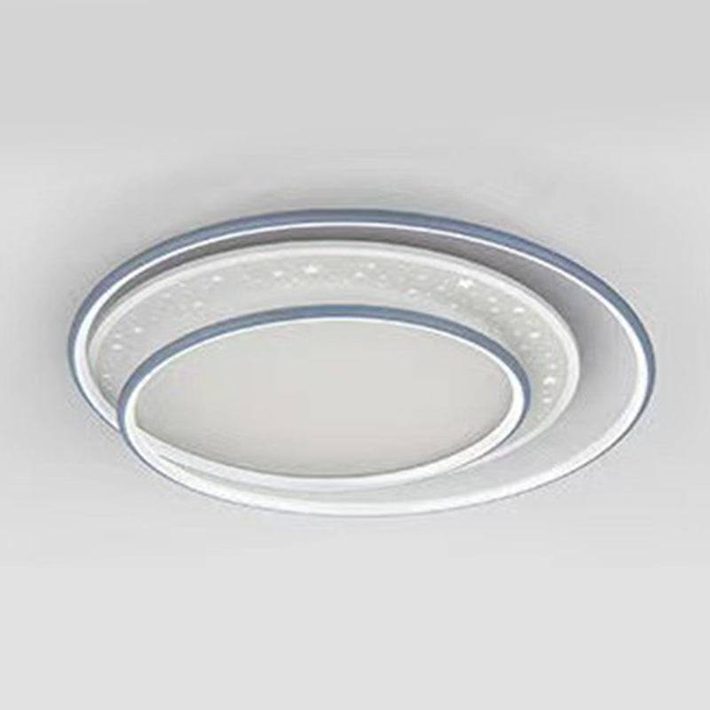 Ring Flush Light Fixtures Modern Style Metal 1 Light Flush Mount Lighting