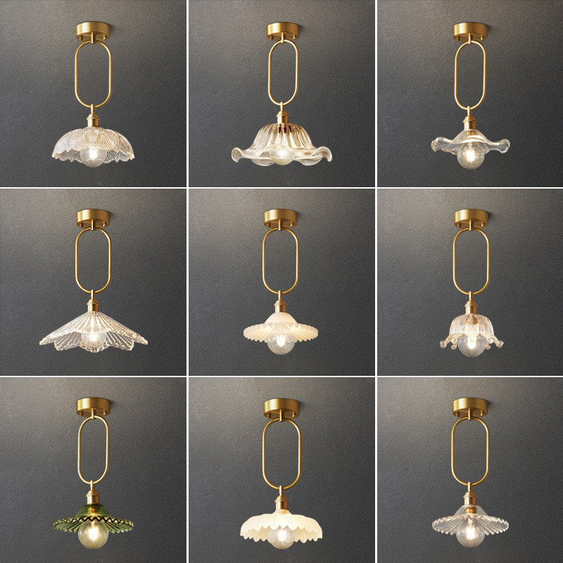 Modern Ceiling Light Creative Glass Shade Flush Mount Light Fixture for Bedroom