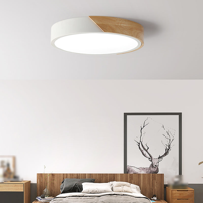 Metal Round Shape Flush Mount Light Modern Style 1 Light Flush Mount Lighting Fixtures