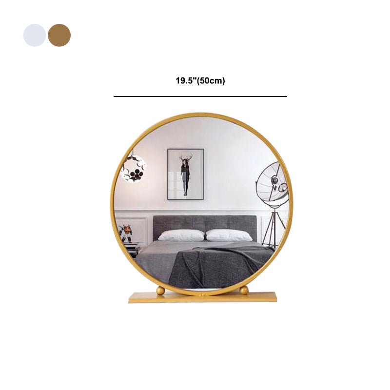 Glam Style 29.5" Height Golden Glass Top Make-up Vanity for Bedroom