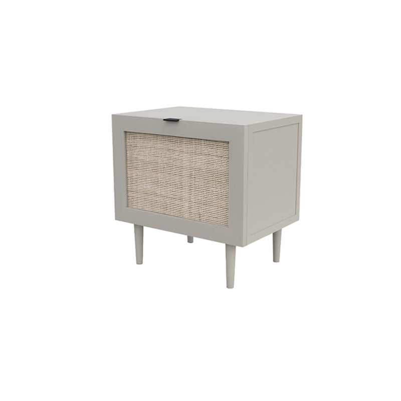 Modern Style Rattan Frame Timber Top White/black/grey/green Nightstand