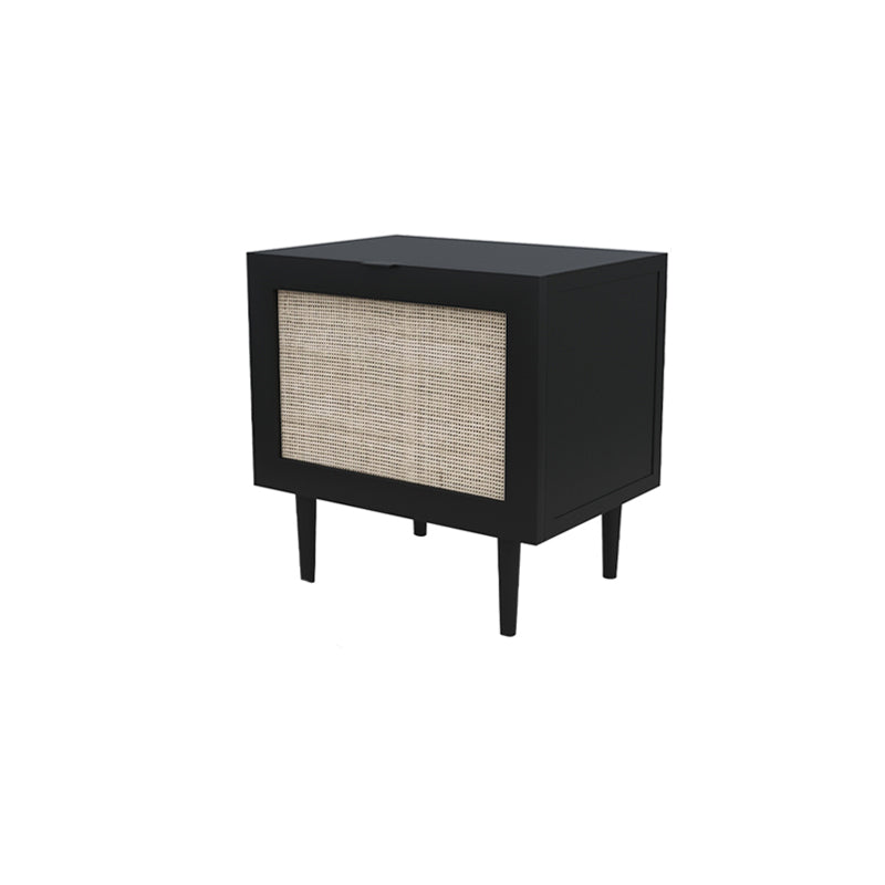 Modern Style Rattan Frame Timber Top White/black/grey/green Nightstand