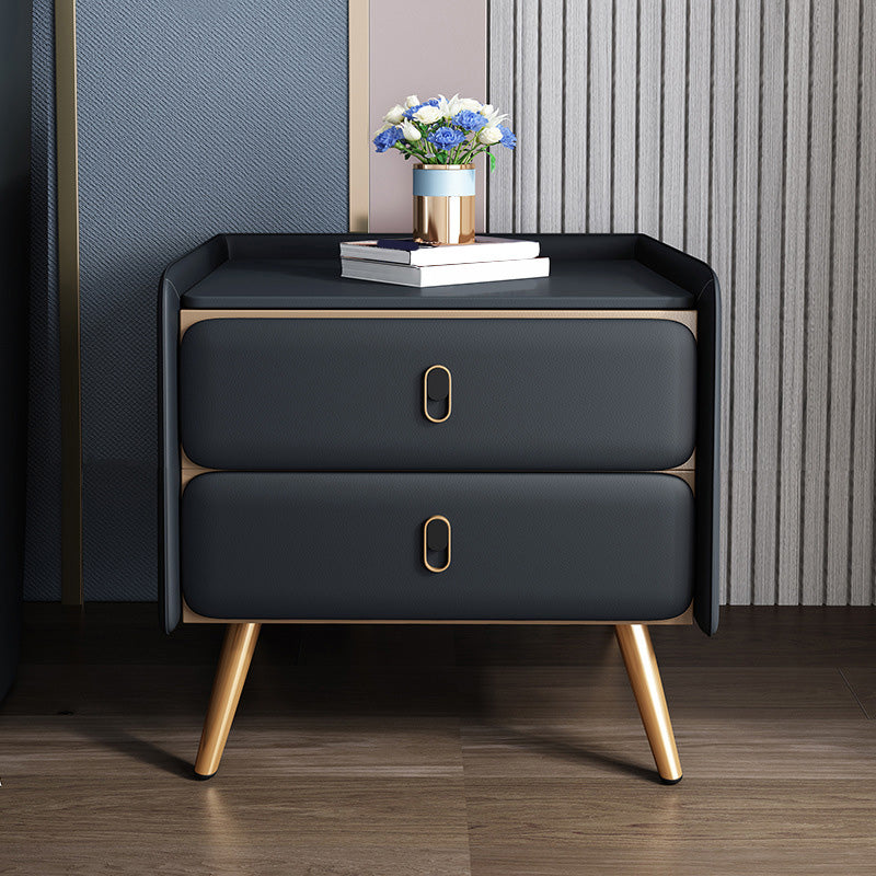 Modern Style Gold Metal Material Ark Foot Multicolor Choice Nightstand
