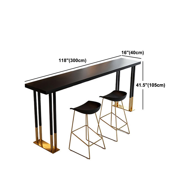 Contemporary Rectangle Counter-height Pub Table Coffee Shop Sled Pub Bar Table