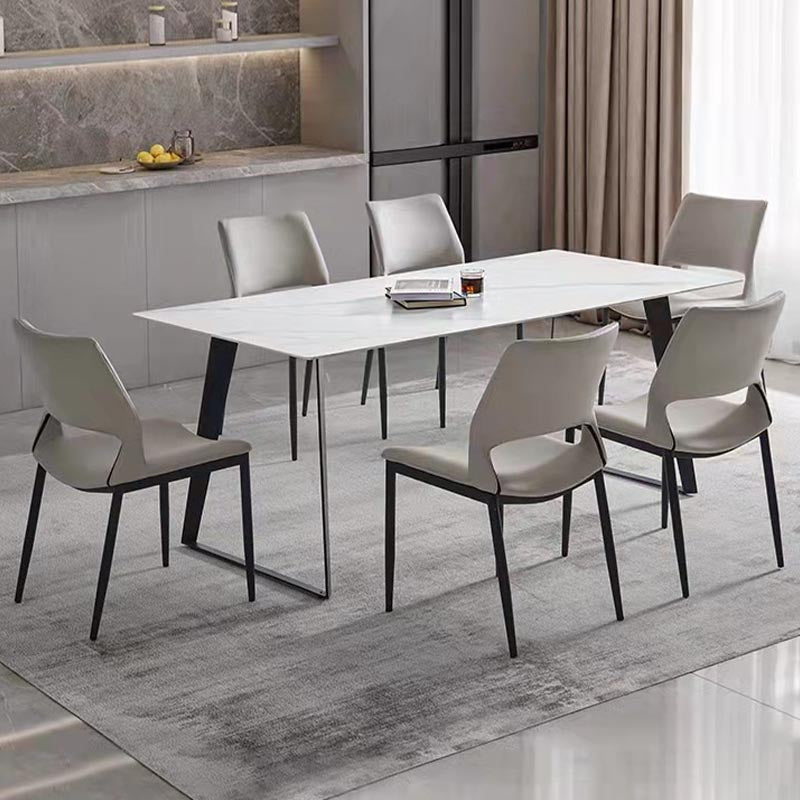 Armless Dining Chairs Contemporary Open Back Dining Side Upholstered Furniture