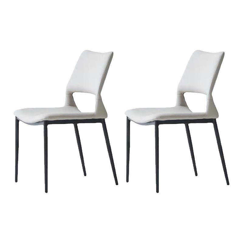 Armless Dining Chairs Contemporary Open Back Dining Side Upholstered Furniture