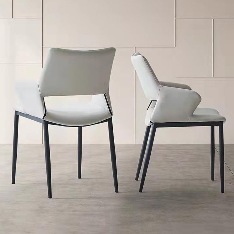 Armless Dining Chairs Contemporary Open Back Dining Side Upholstered Furniture