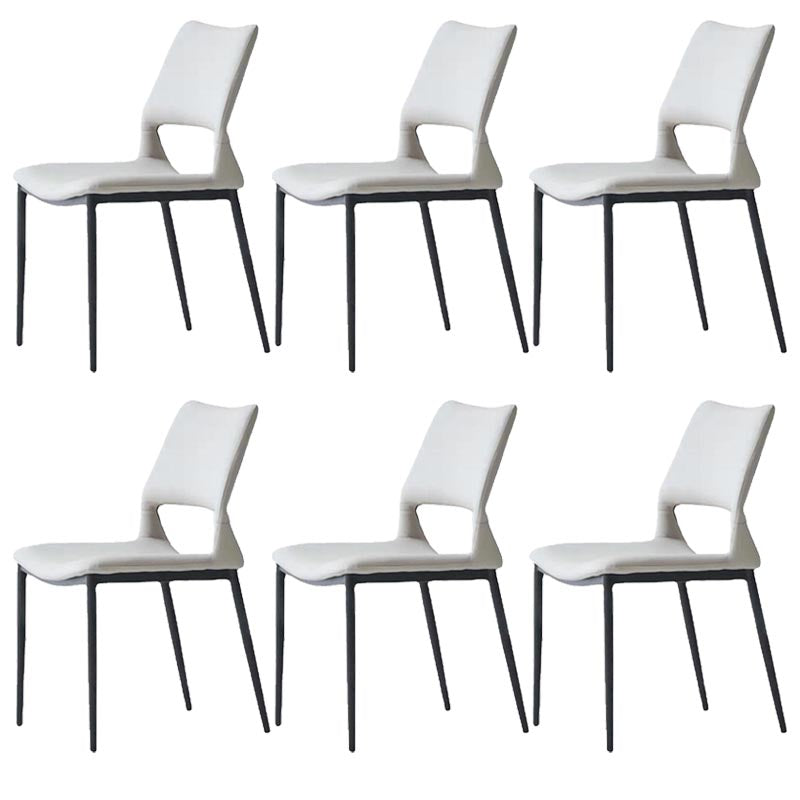 Armless Dining Chairs Contemporary Open Back Dining Side Upholstered Furniture