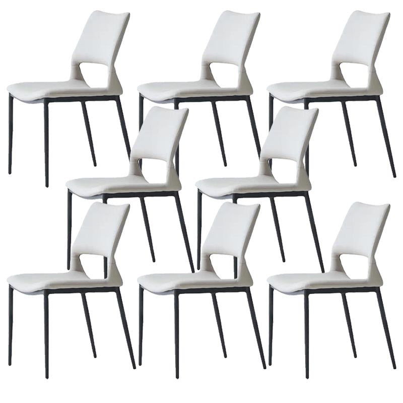 Armless Dining Chairs Contemporary Open Back Dining Side Upholstered Furniture