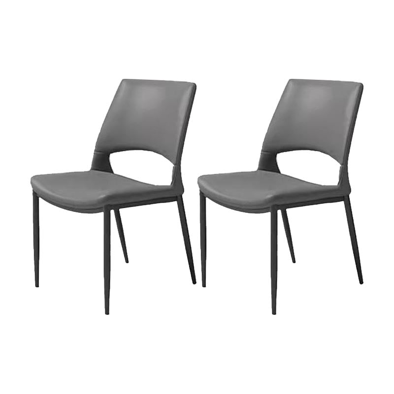 Armless Dining Chairs Contemporary Open Back Dining Side Upholstered Furniture