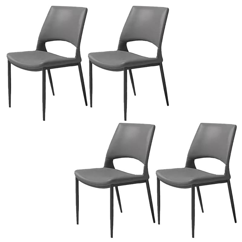 Armless Dining Chairs Contemporary Open Back Dining Side Upholstered Furniture