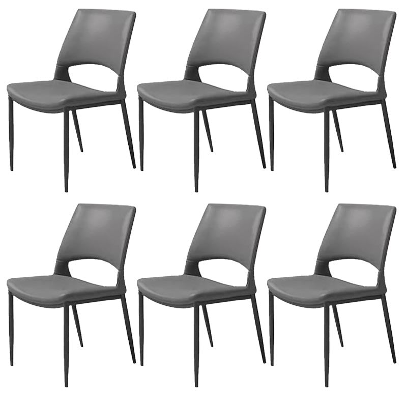 Armless Dining Chairs Contemporary Open Back Dining Side Upholstered Furniture