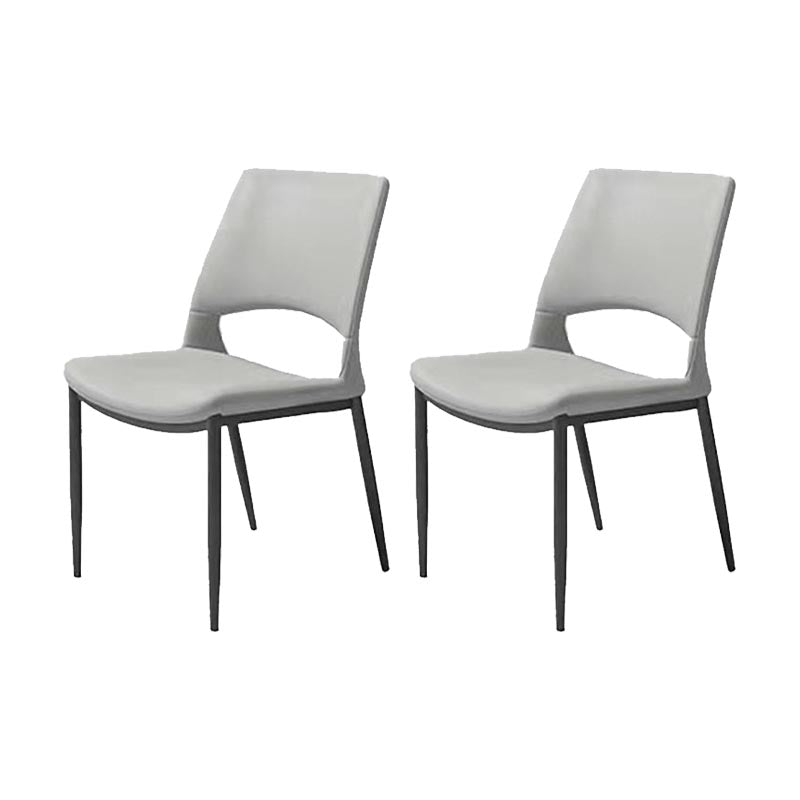 Armless Dining Chairs Contemporary Open Back Dining Side Upholstered Furniture