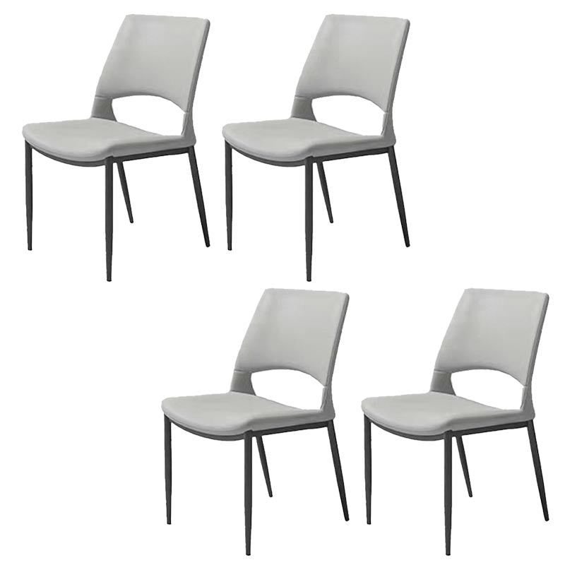 Armless Dining Chairs Contemporary Open Back Dining Side Upholstered Furniture