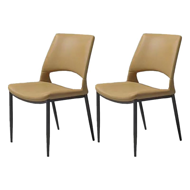 Armless Dining Chairs Contemporary Open Back Dining Side Upholstered Furniture