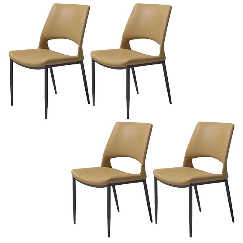 Armless Dining Chairs Contemporary Open Back Dining Side Upholstered Furniture