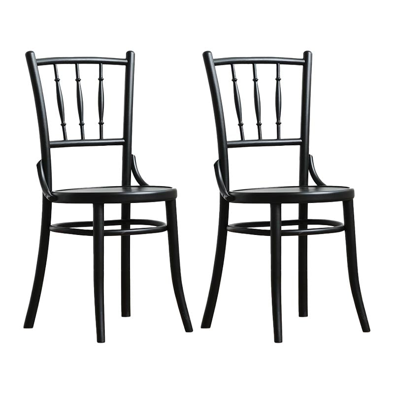 Wood Dining Side Chair Traditional Slat Back Side Chair for Home