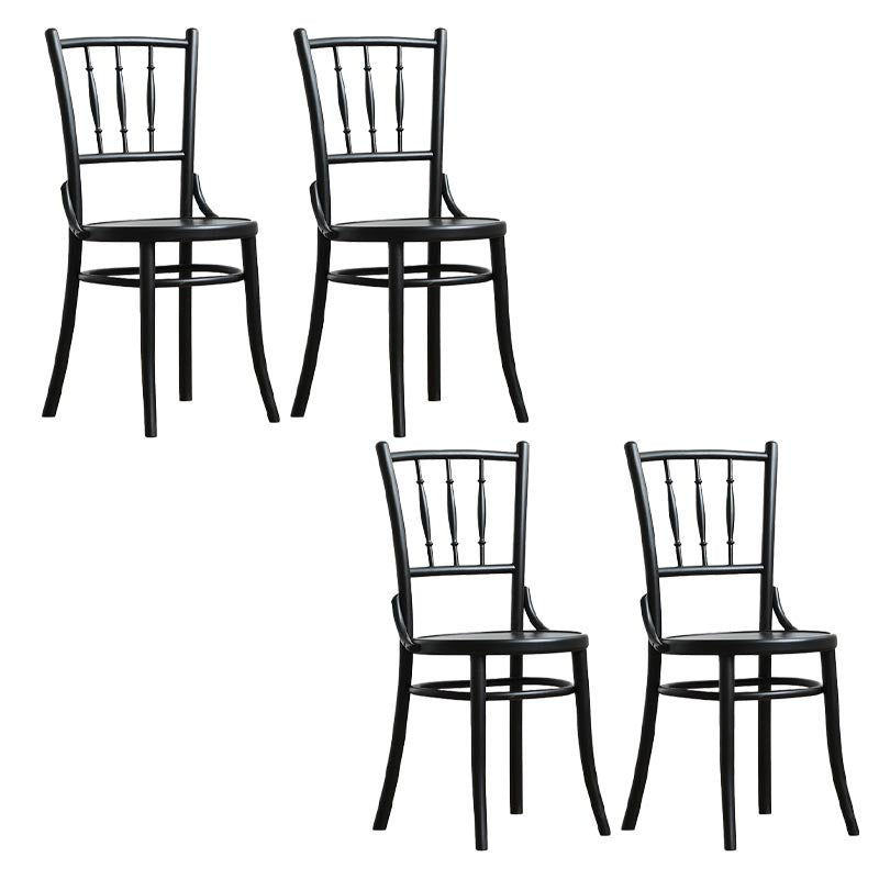 Wood Dining Side Chair Traditional Slat Back Side Chair for Home