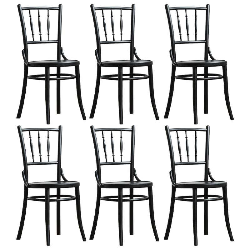 Wood Dining Side Chair Traditional Slat Back Side Chair for Home