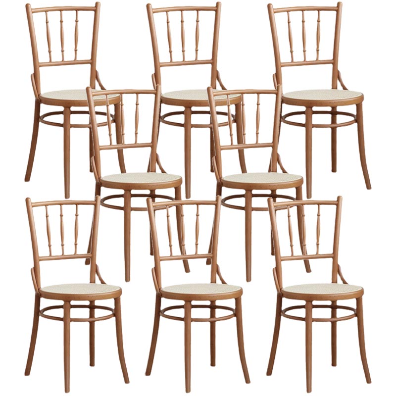 Wood Dining Side Chair Traditional Slat Back Side Chair for Home