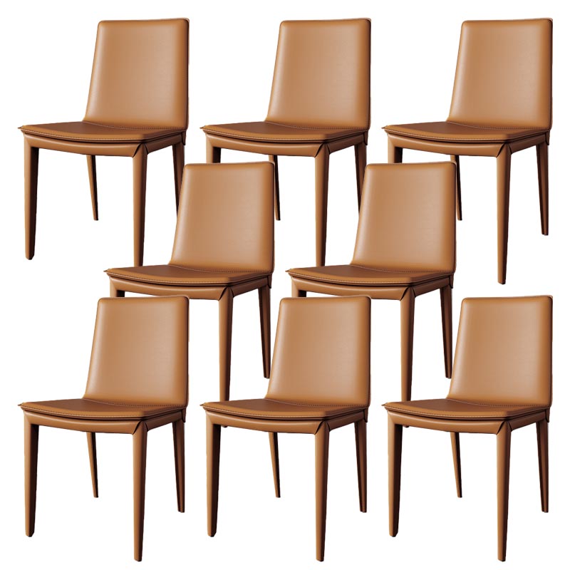 Leather Dining Chair Parsons Upholstered Chair for Dining Room