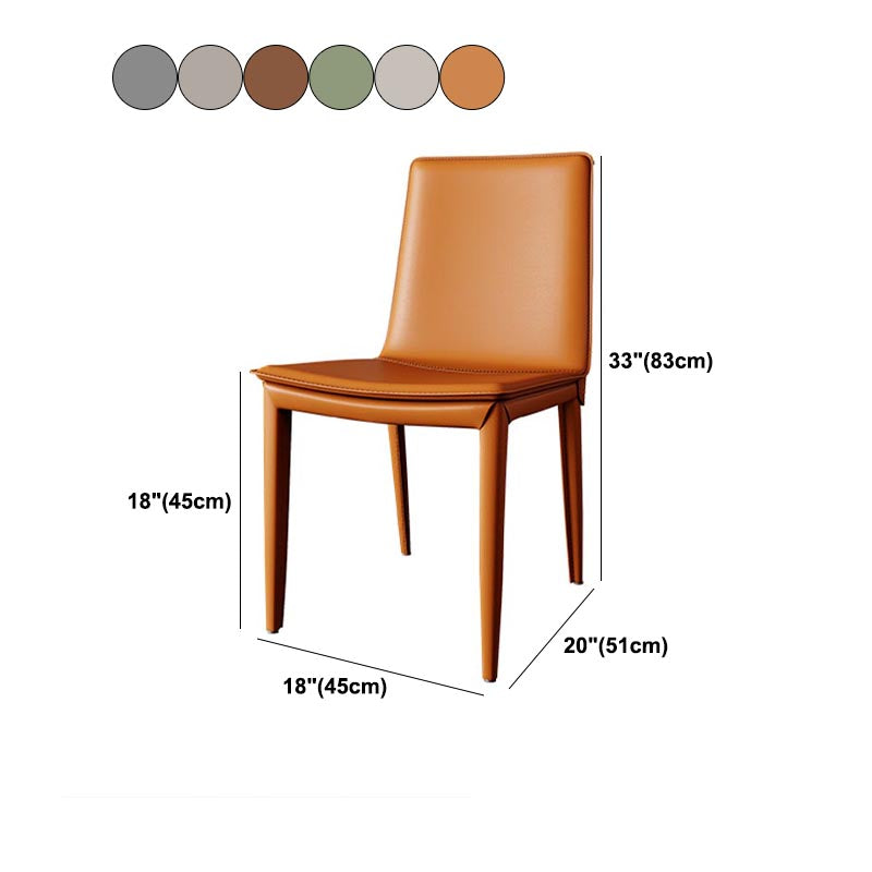 Leather Dining Chair Parsons Upholstered Chair for Dining Room