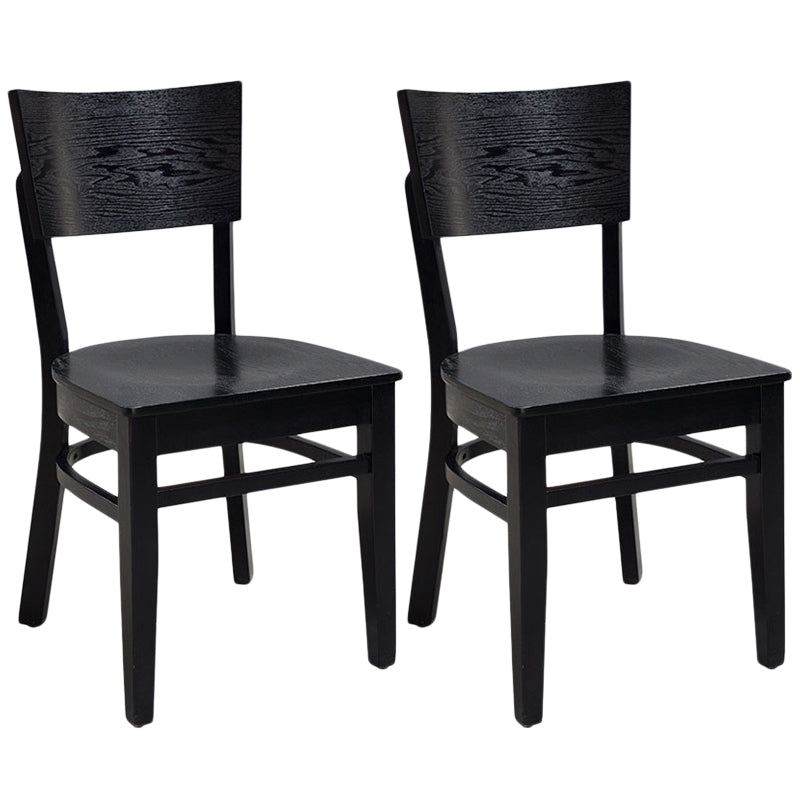 Contemporary Wood Dining Chair Open Back Dining Side Furniture in Matte Finish