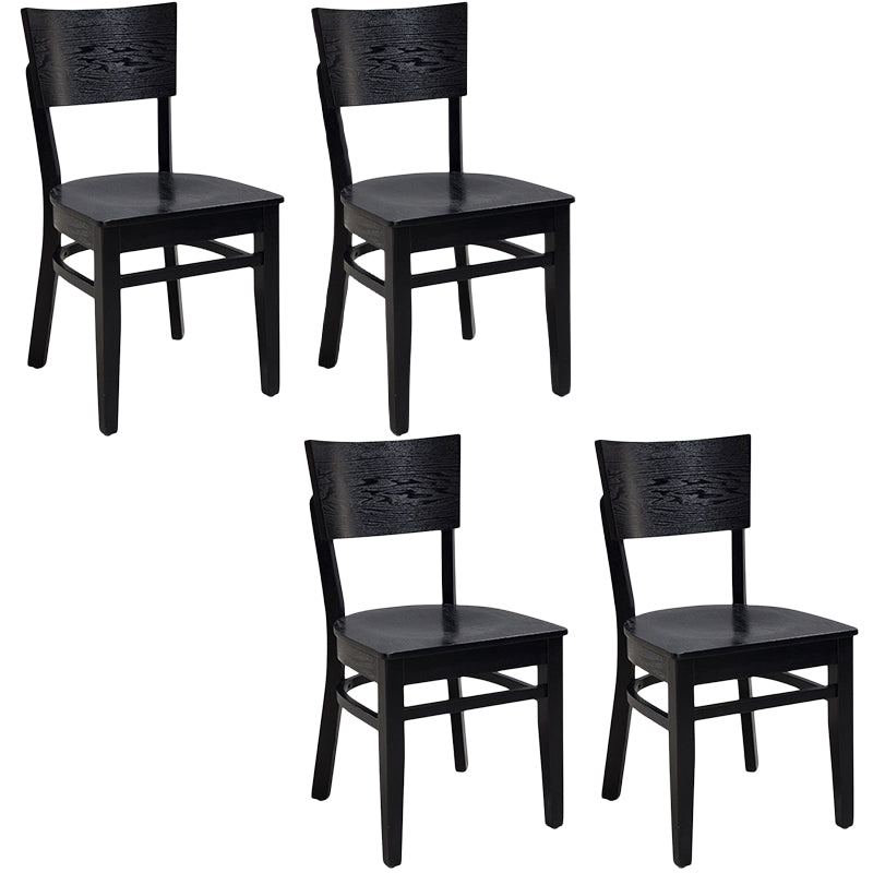 Contemporary Wood Dining Chair Open Back Dining Side Furniture in Matte Finish