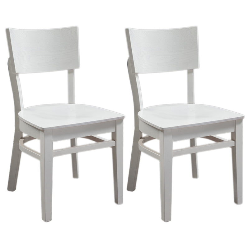 Contemporary Wood Dining Chair Open Back Dining Side Furniture in Matte Finish