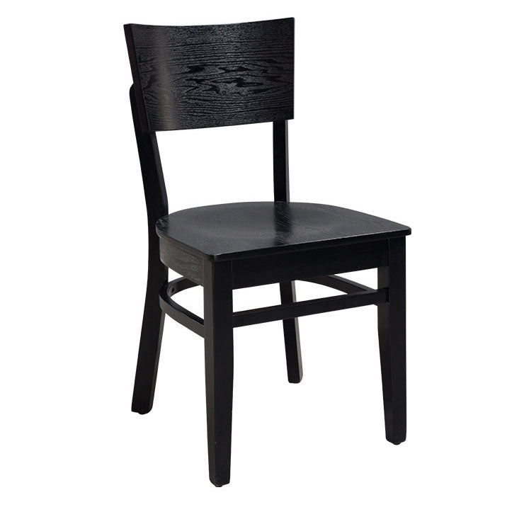 Contemporary Wood Dining Chair Open Back Dining Side Furniture in Matte Finish