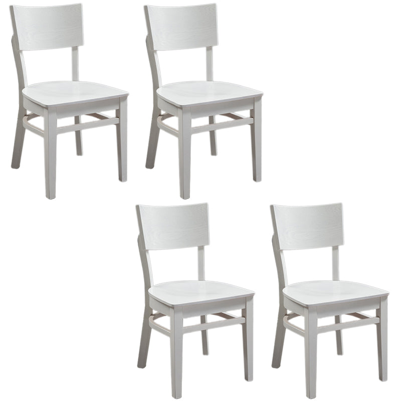 Contemporary Wood Dining Chair Open Back Dining Side Furniture in Matte Finish