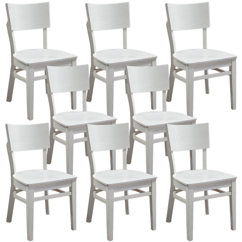 Contemporary Wood Dining Chair Open Back Dining Side Furniture in Matte Finish