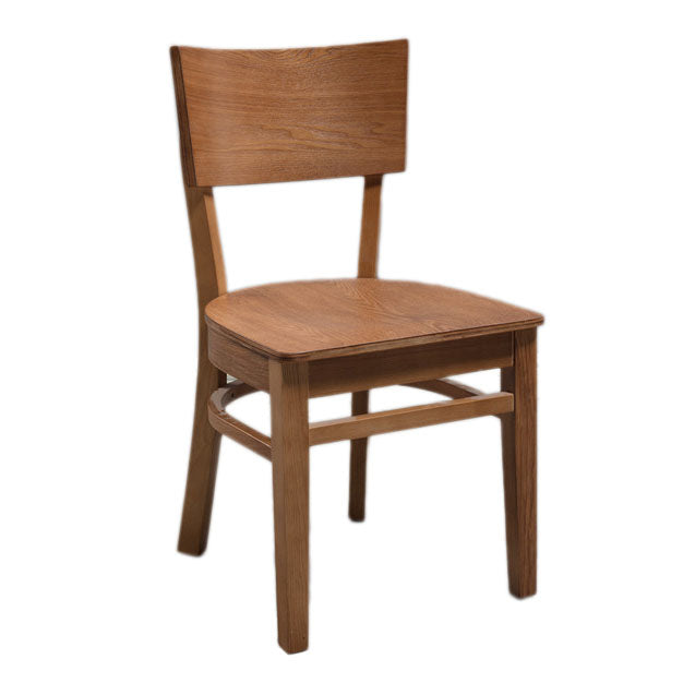 Contemporary Wood Dining Chair Open Back Dining Side Furniture in Matte Finish