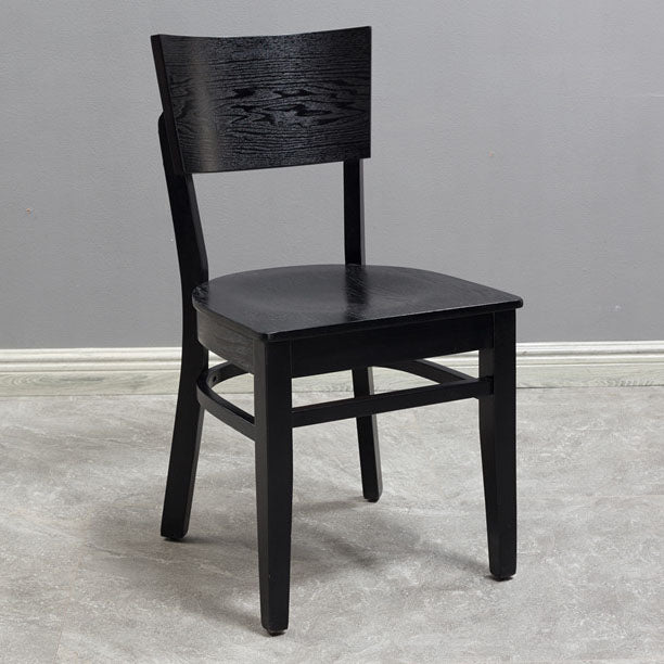 Contemporary Wood Dining Chair Open Back Dining Side Furniture in Matte Finish