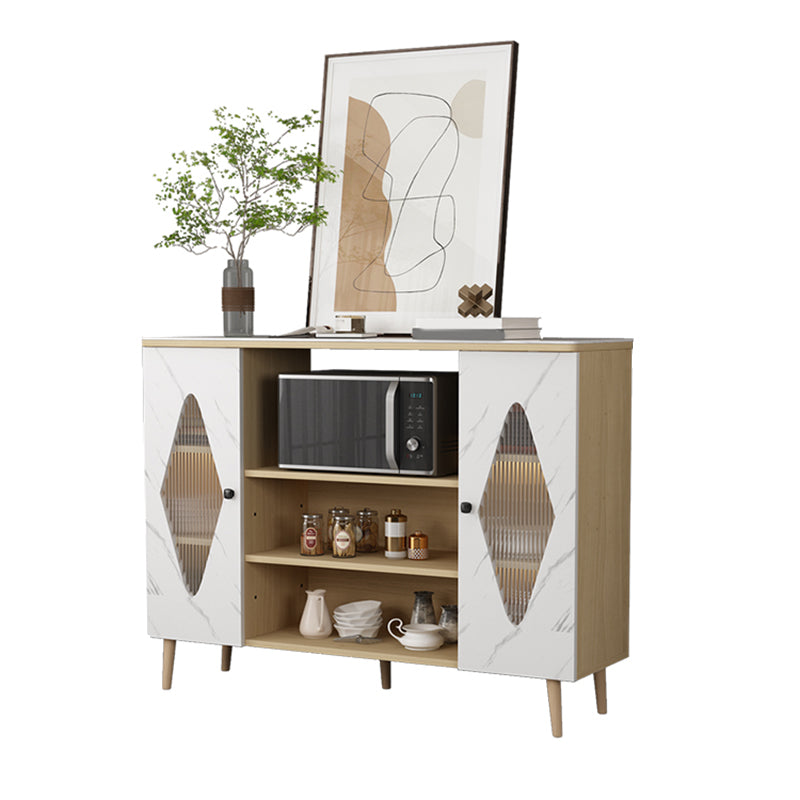 Stone Glam Sideboard Adjustable Shelves Dining Room Sideboard