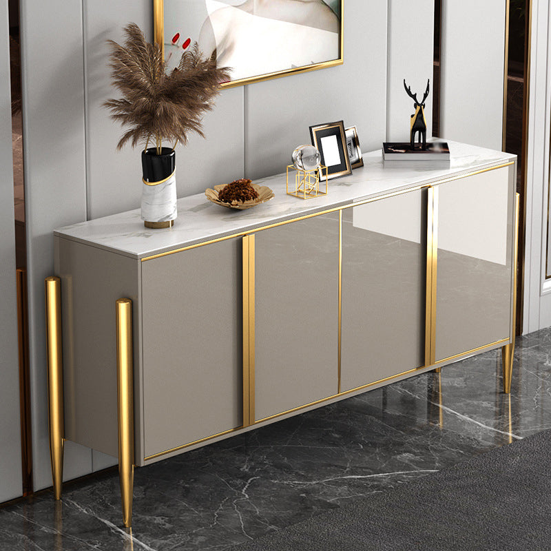 Glam Sideboard Stone Top with Door Sideboard for Living Room